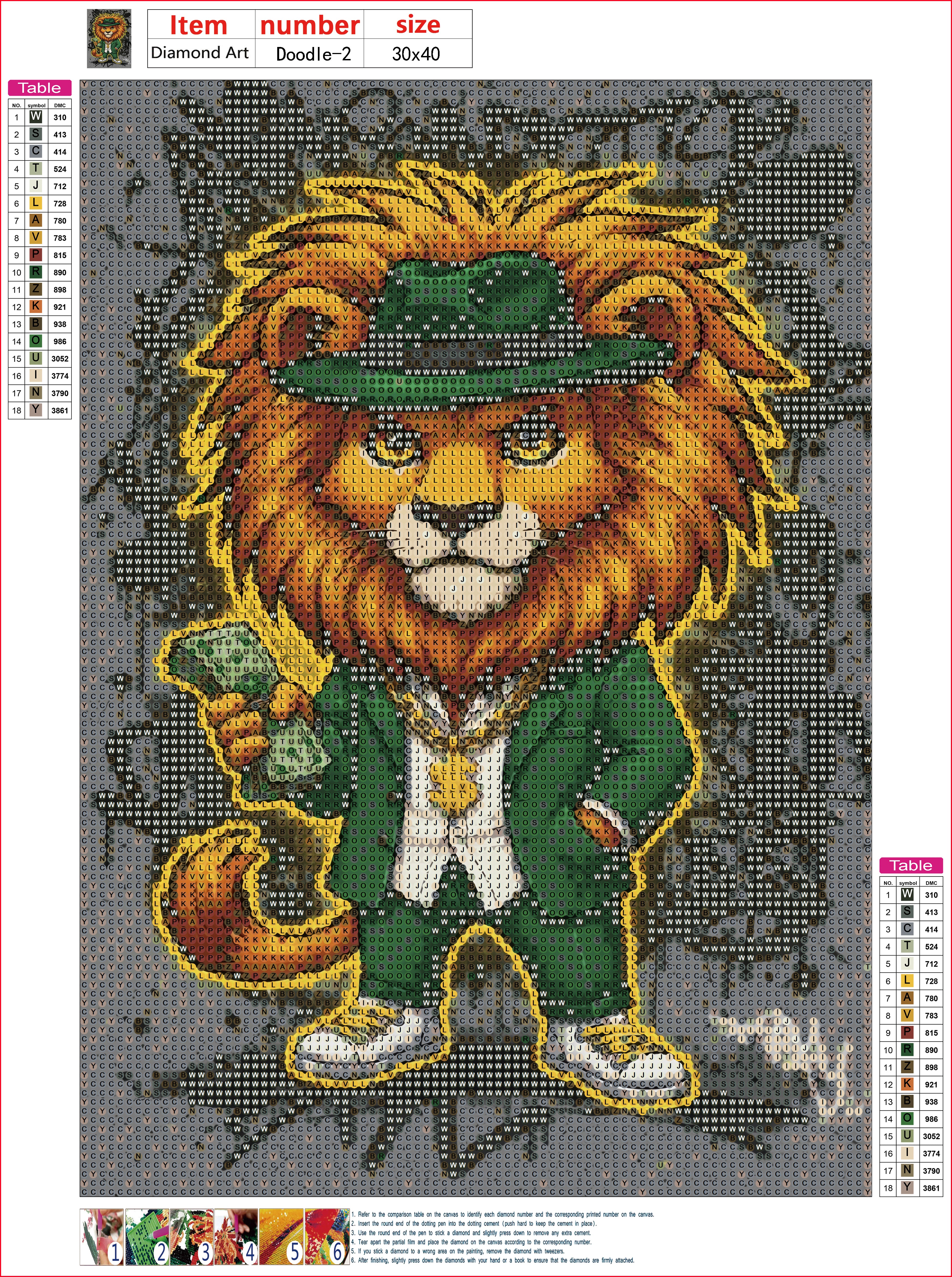 Urban Lion – Lucky King | Diamond Painting 30×40 cm
